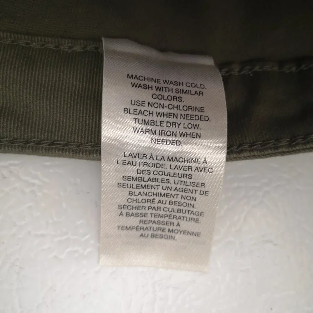 NWT Banana Republic Lades Size 12 Army Green Zipper & Button Closure Chino Pants - Picture 5 of 15